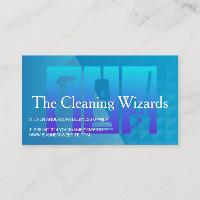 Carte De Visite Cleaning Spray | Vacuum | Mop (Devant)