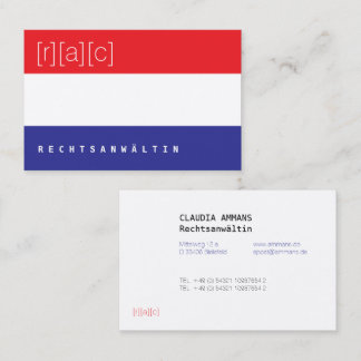 Carte De Visite Clear, colorful, clear business card (3c)