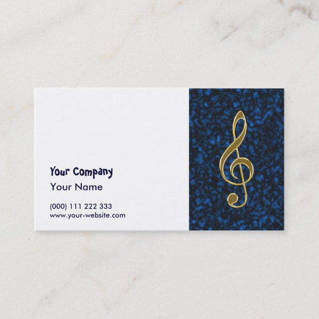 Carte De Visite Clef triple d'or (Devant)