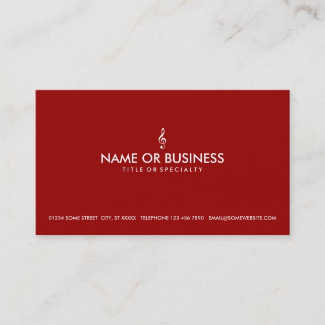 Carte De Visite clef triple simple (Devant)