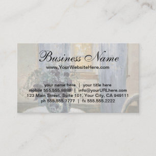 Carte De Visite Clématite bleue dans l'atelier de l'artiste, Anna 