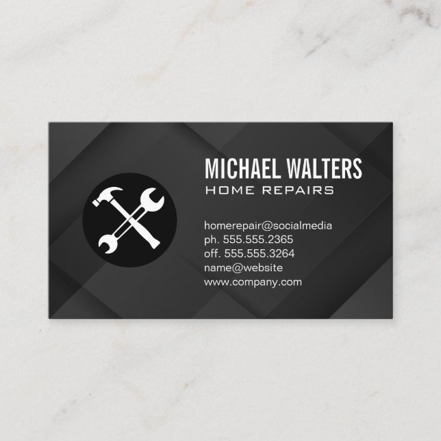 Carte De Visite Clés Marteaux Outils | Gestion de Propriété (Devant)