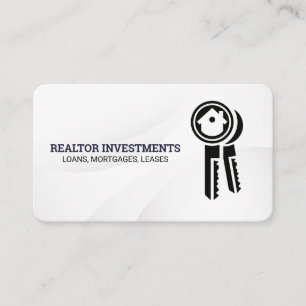 Carte De Visite Clés pour le logo Accueil   Immobilier