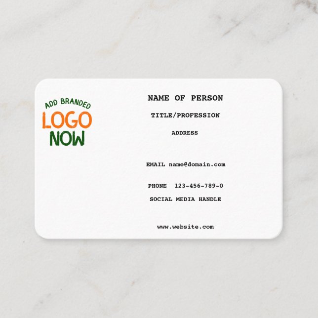 CARTE DE VISITE CLIENT SIMPLE CONTEMPORAIN PROPRE BLANC MODE (Devant)