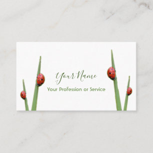 Carte De Visite Clients chanceux avec des coccinelles chanceux !
