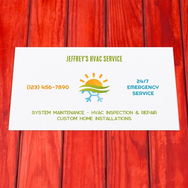 Carte De Visite Climatisation CVC (HVAC Air Conditioning Cards)