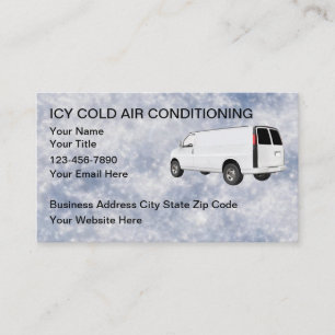 Carte De Visite Climatisation Service Ice Cold Look