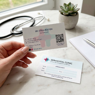 Carte De Visite Clinique de dermatologie Rendez-vous propre