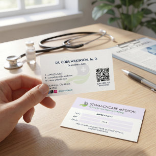 Carte De Visite Clinique de gastroentérologie Entreprise Rendez-