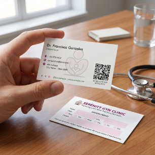 Carte De Visite Clinique de gynécologie entreprise   Rendez-vous m