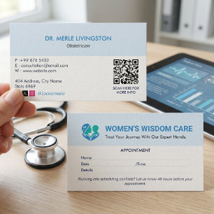 Carte De Visite Clinique de gynécologie Entreprise Rendez-vous m