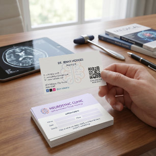 Carte De Visite Clinique de neurologie Affaires   Rendez-vous prop