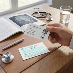 Carte De Visite Clinique de neurologie Rendez-vous propre