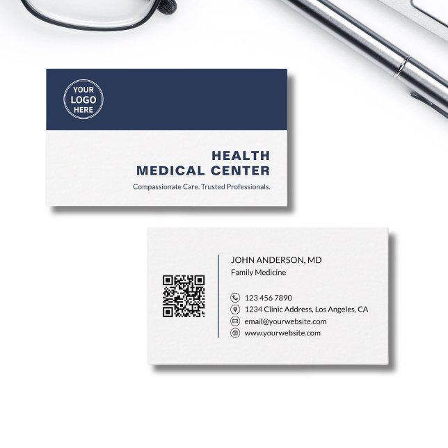 Carte De Visite Clinique de santé Médicale médecin professionnel (Medical Healthcare Clinic Doctor Professional Business Card)