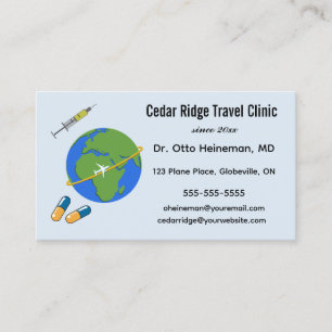 Carte De Visite Clinique de voyage éditable
