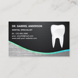 Carte De Visite Clinique Dentaire Dentiste Acier à Dent en Fibre d