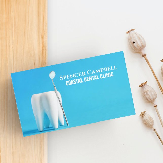 Carte De Visite Clinique Dentaire Dentiste Dentiste Moderne (Modern Teeth Dentist Assistant Clinic Dental Business Card)