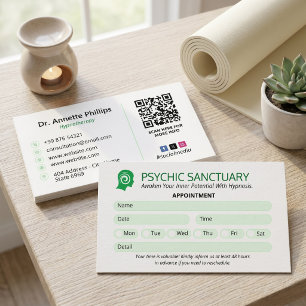 Carte De Visite Clinique d'hypnotiseur Rendez-vous minimaliste