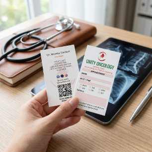 Carte De Visite Clinique d'oncologie Entreprise Rendez-vous simp