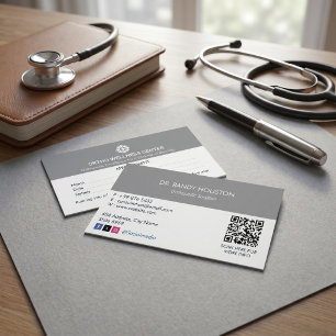 Carte De Visite Clinique orthopédique   Rendez-vous propre