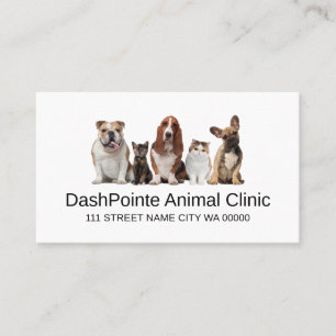 Carte De Visite Clinique pour animaux de compagnie Refuge Entrepri