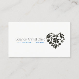 Carte De Visite Clinique vétérinaire pour animaux de compagnie Ref