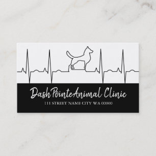 Carte De Visite Clinique vétérinaire pour animaux refuge