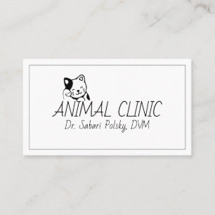 Carte De Visite Clinique vétérinaire pour animaux / Refuge / Fourn