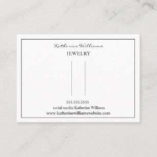 Carte De Visite Clip à cheveux blanc simple Barrette