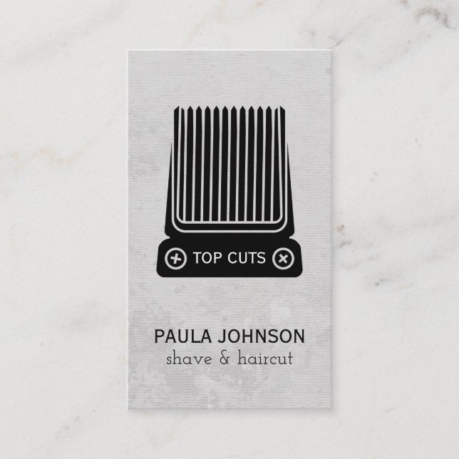 Carte De Visite Clippers Mustache Razor Barber (Devant)