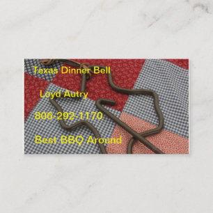 Carte De Visite cloche de dîner du Texas