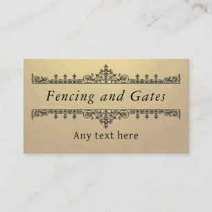 Carte De Visite Clôtures et portes pour les vendeurs