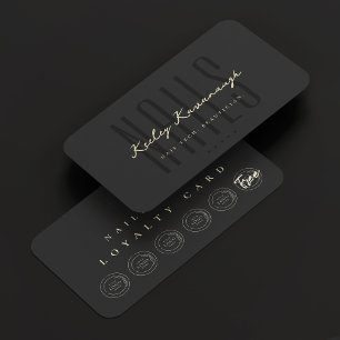 Carte De Visite Clou Artist Technician Punch Black Loyalty Card