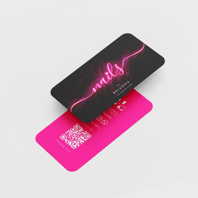 Carte De Visite Clou Artiste Beauté Salon Manucure Clou Polonais (Créateur téléchargé)