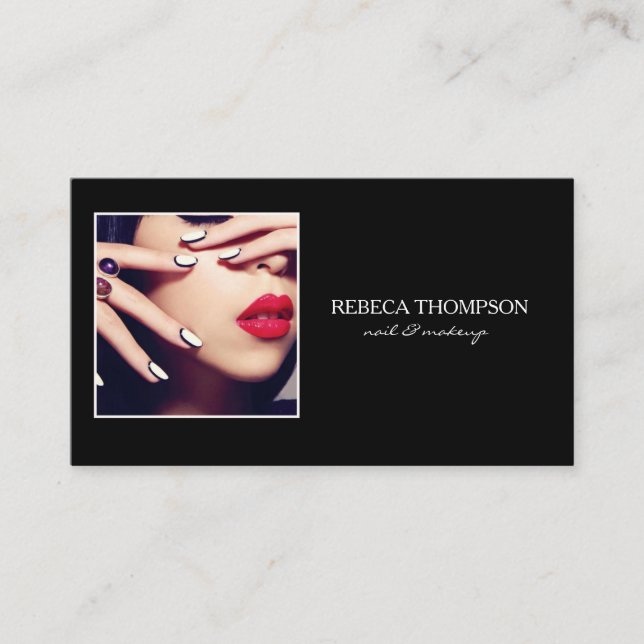 Carte De Visite Clou de salon de beauté et artiste de Profesional (Devant)