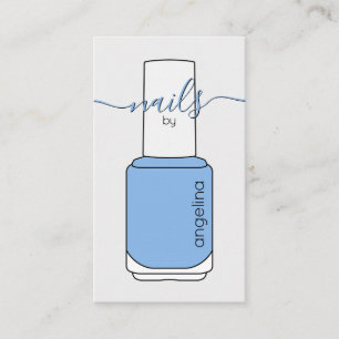 Carte De Visite Clou Polonais bouteille bleu