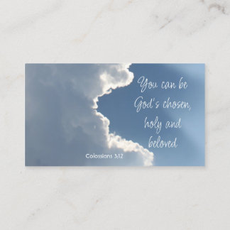 Carte De Visite Clouds Sunlight Col 3: 12, Evangelism Card