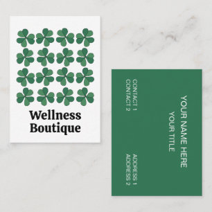 Carte De Visite Clover Lucky Wellness Boutique