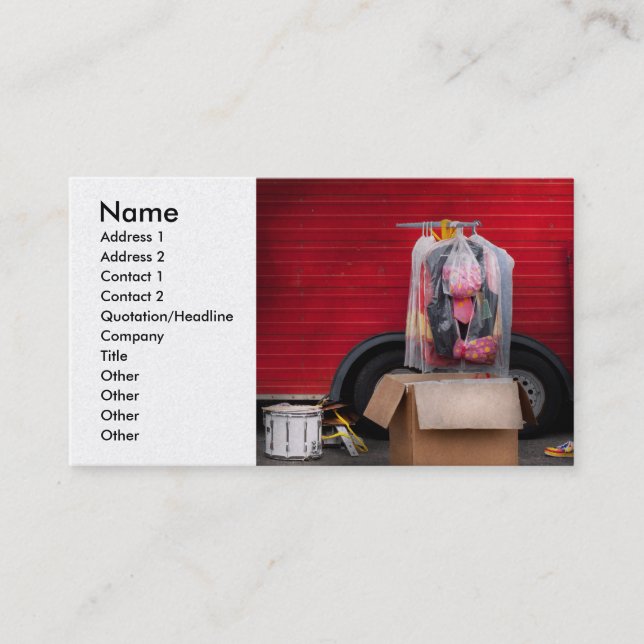 Carte De Visite Clown - Changement de garde-robe (Devant)