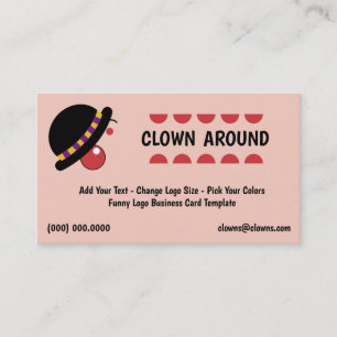 Carte De Visite Clown de logos de comédie