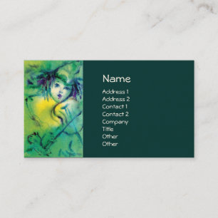 CARTE DE VISITE CLOWN EN VERT