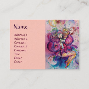 CARTE DE VISITE CLOWN MUSICAL