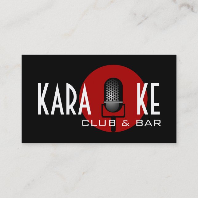 Carte De Visite Club de karaoké et animations de bar (Devant)