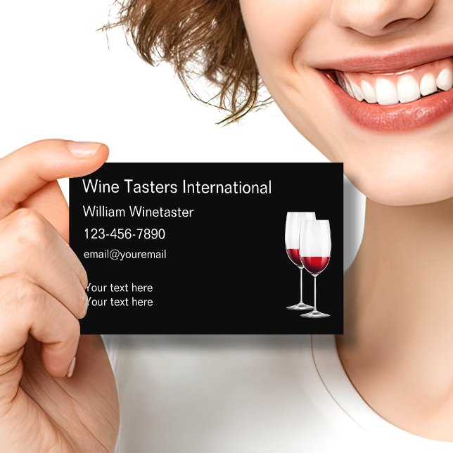 Carte De Visite Club de services de dégustation de vins (Créateur téléchargé)