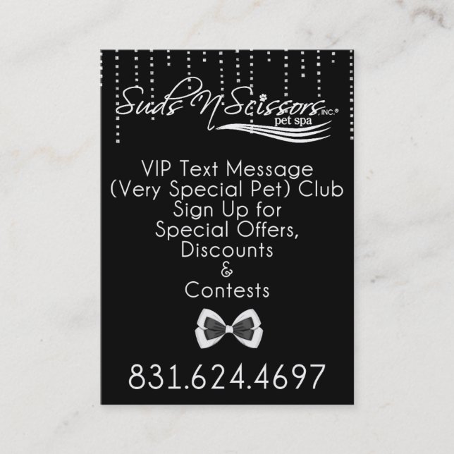 Carte De Visite Club des textes de VIP (Devant)