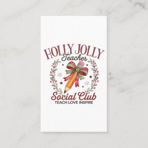 Carte De Visite Club social des enseignants joyeux et joyeux Ensei