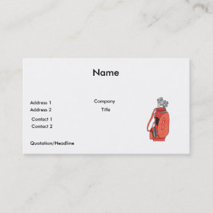 Carte De Visite clubs de golf