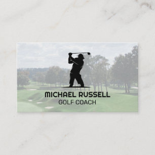 Carte De Visite Clubs de golf et balle Sports Athlète