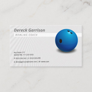 Carte De Visite Coach de Bowling Sport