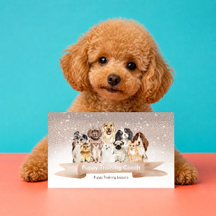 Carte De Visite Coach de dressage de chiots Nouvelles leçons pour